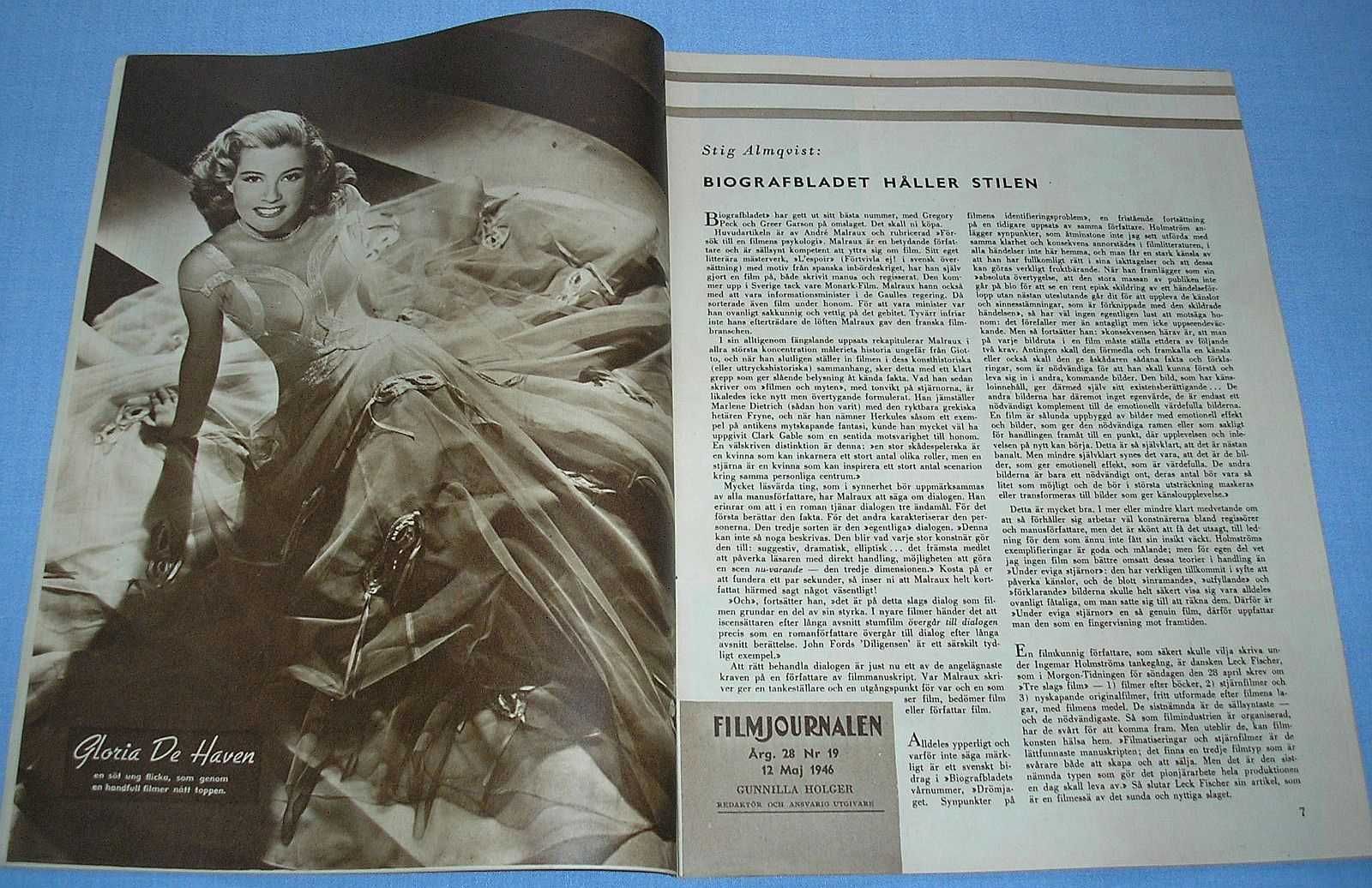 FilmJournalen nr 19 z 12 maja 1946 r. Sally Gray