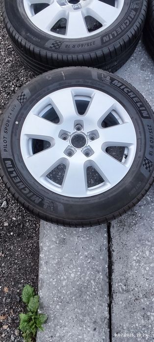 Felgi alu oryg 5x130 Q7 Touareg Cayenne z oponami lato 235/60 R18 4szt