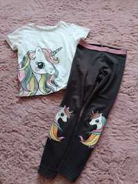 Komplet H&M 116/122 unicorn