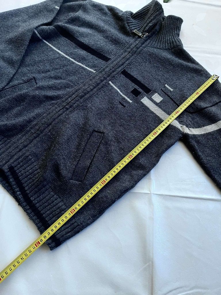 Shade sweterek wełniany zimowy golf zapinany pod szyję XL wool ciepły
