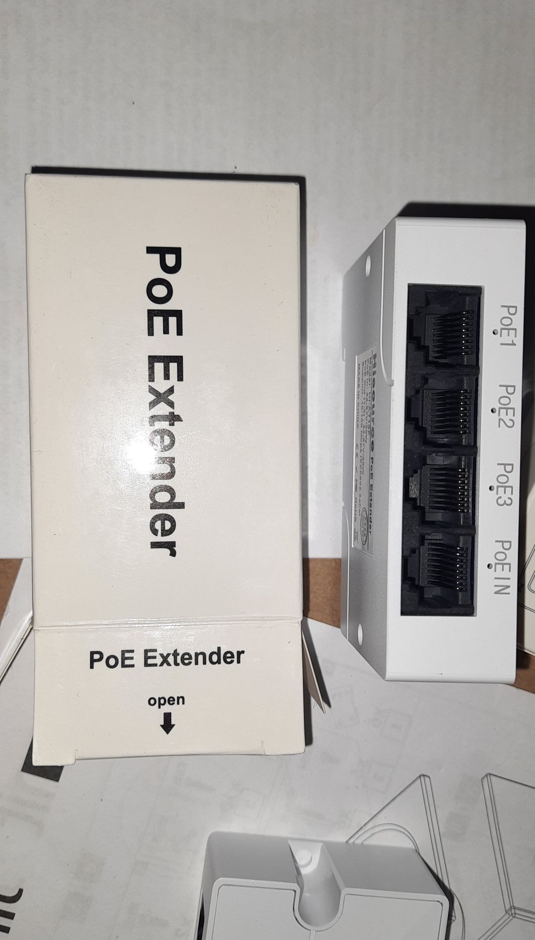 PoE extender 3 ports, poe розгалужувач, подовжувач