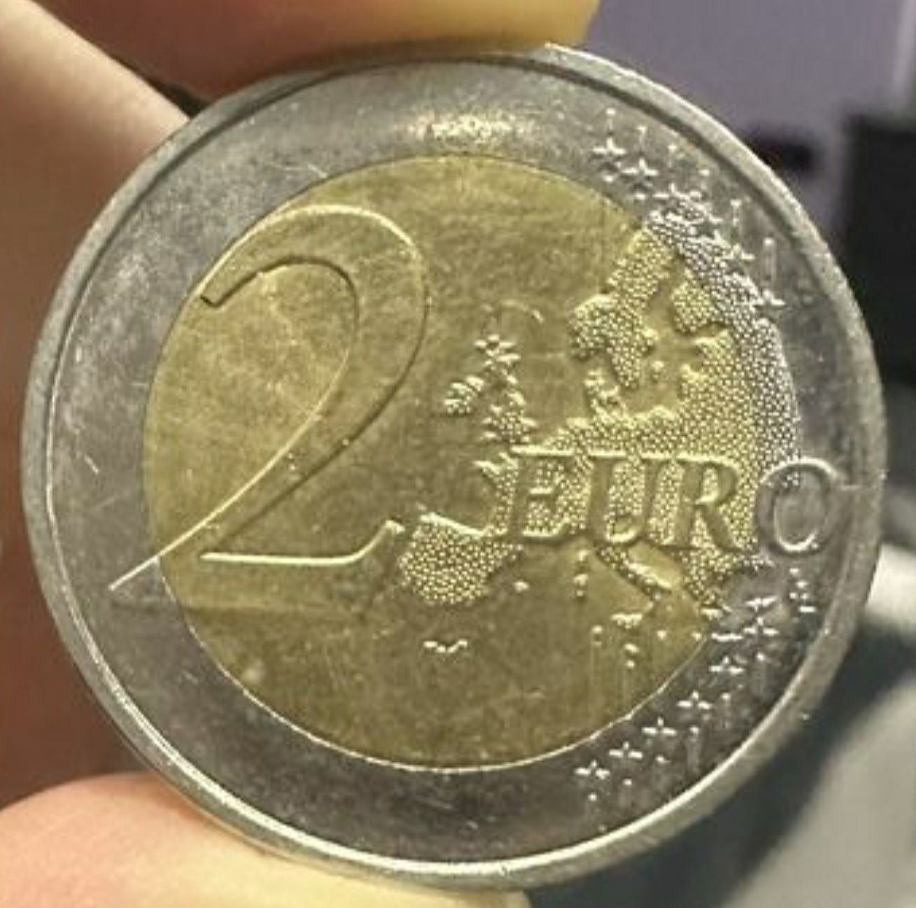 Unikalna moneta 2 euro z Francji z błędem Destrukt Error