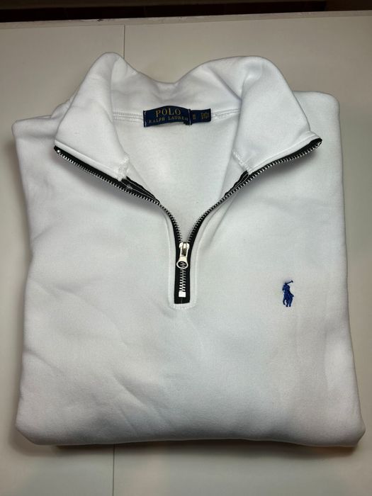 Halfziper branco Polo Ralph Lauren