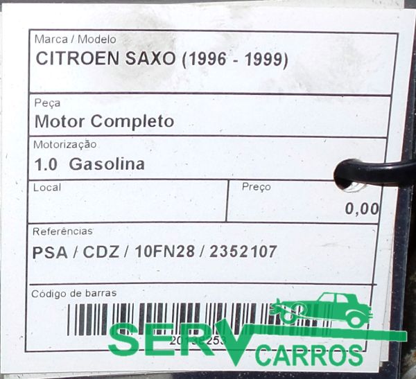 Motor completo CITROËN Saxo (S0, S1)