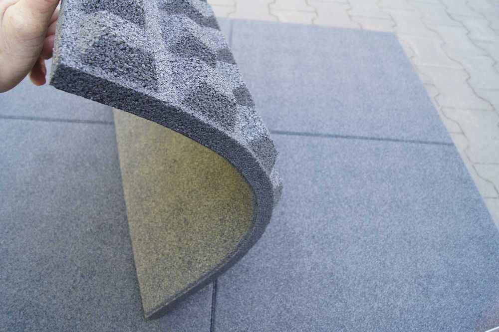płyta gumowa sbr 50 x 50 40 mm, taras , balkon , plac zabaw, szara