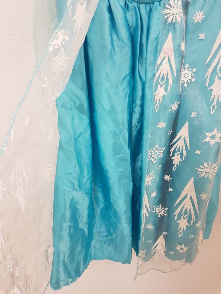 Sukienka Elsa Frozen Królowa Śniegu rozmiar 122 128 cm. A2171