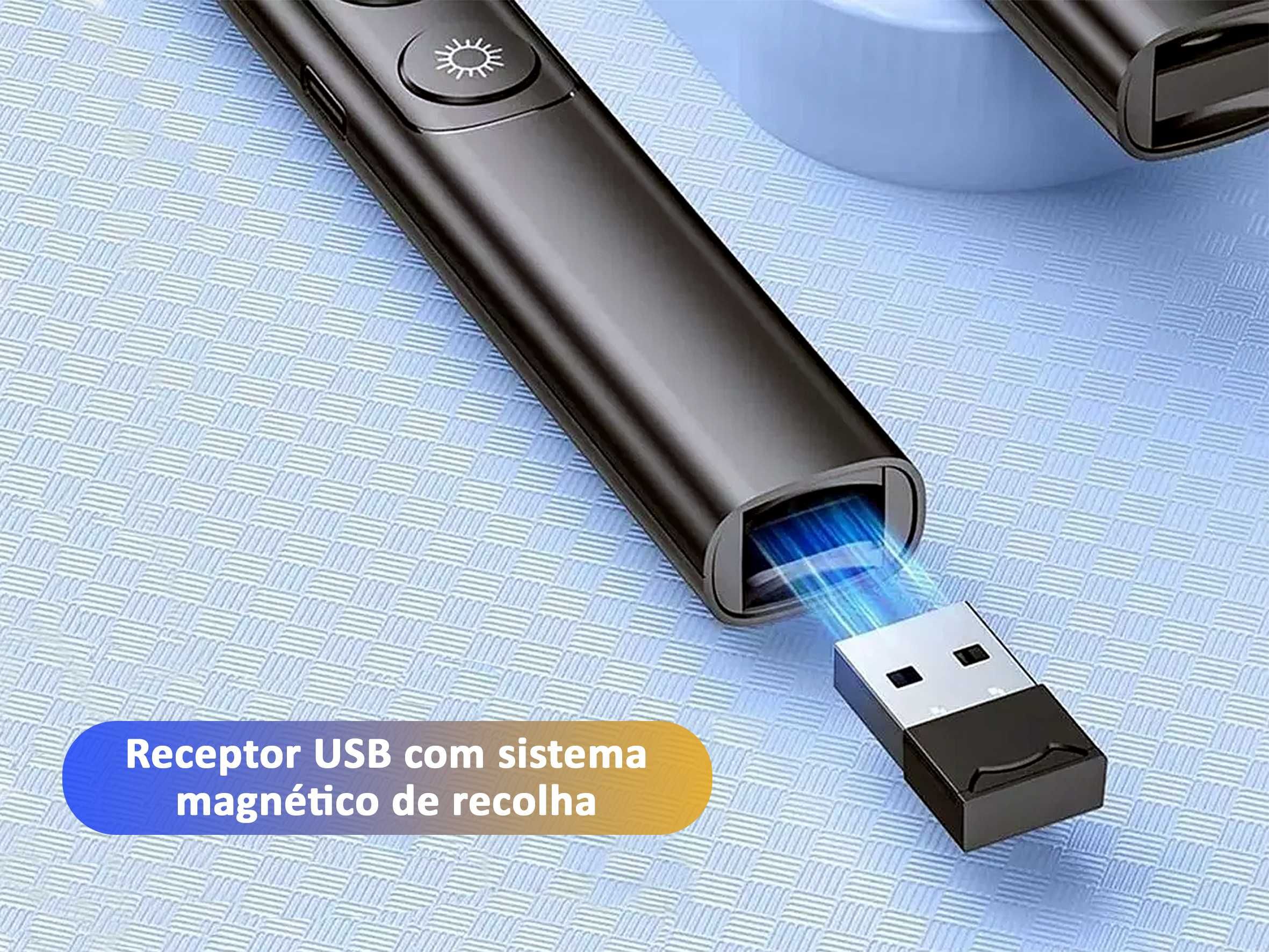 Apresentador PowerPoint sem fio com Ponteiro Laser 2.4Ghz USB