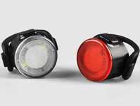 Conjunto de Luzes Dianteira e Traseira para Bicicleta