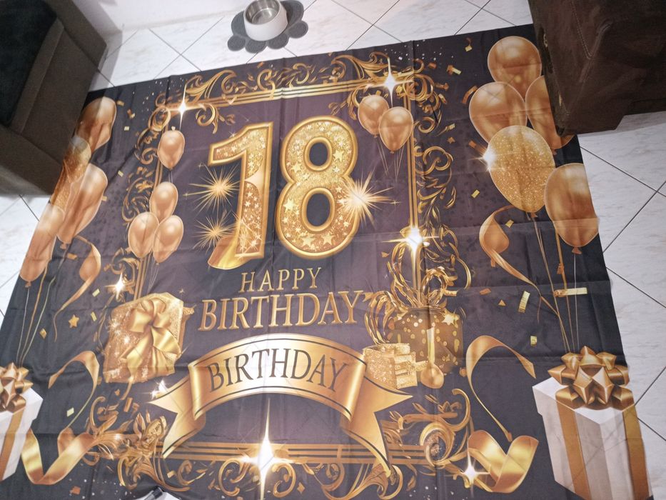 Baner Ścianka 230cm x 180cm 18ste Urodziny