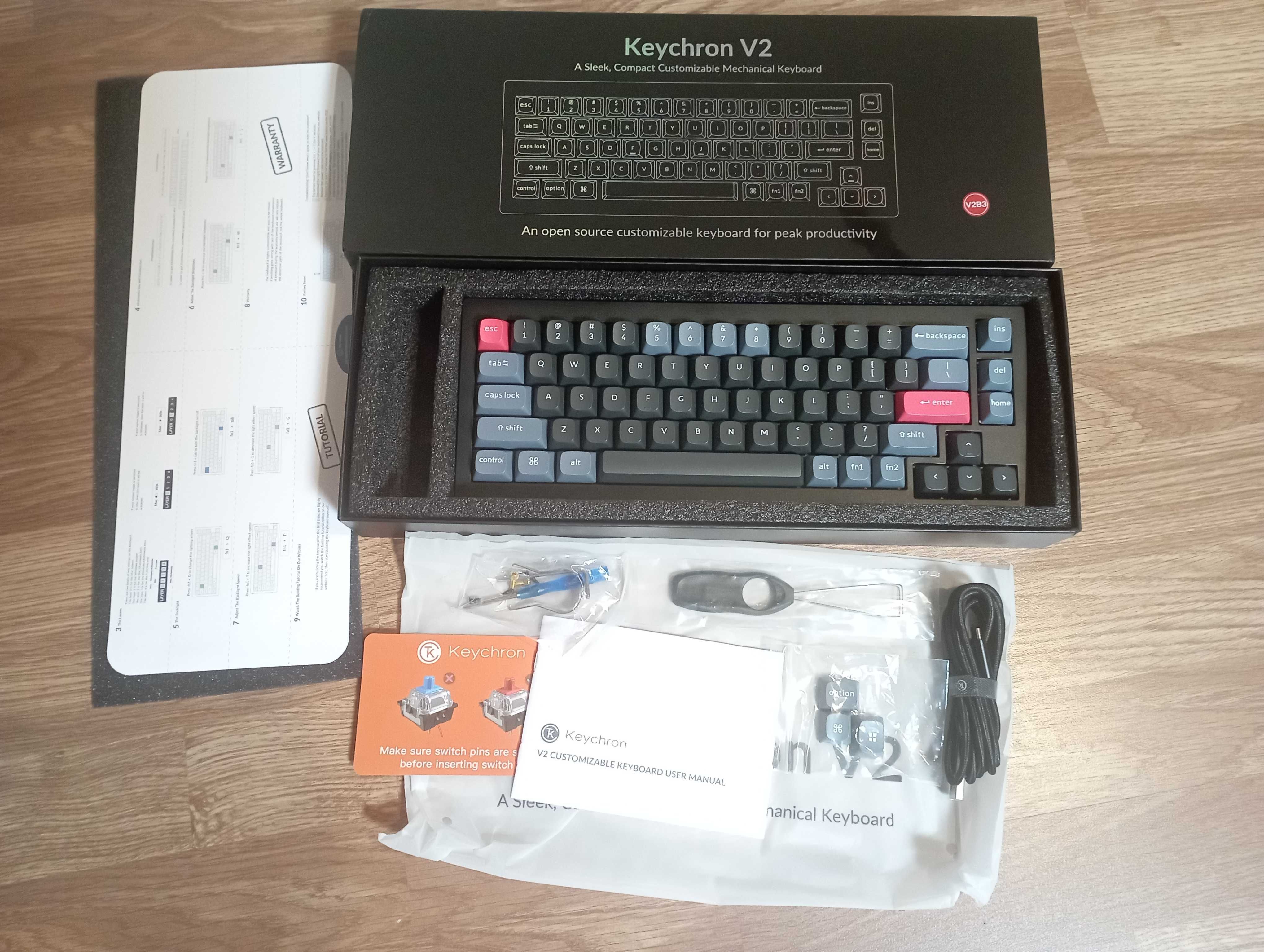 Keychron V2 QMK Custom Mechanical Keyboard (US ANSI Layout)