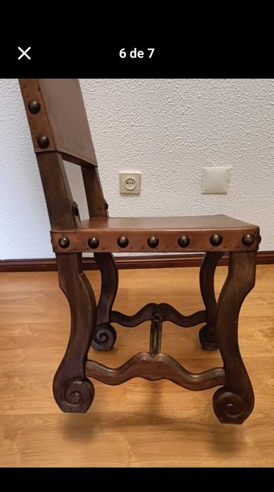 conjunto de 2 cadeiras em couro - anos 60