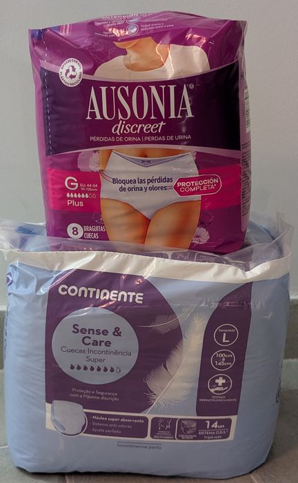 Cuecas Fraldas Incontinência - Tam. L