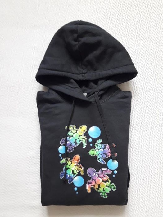 Мегакрутое худи унисекс принт черепашки port & company