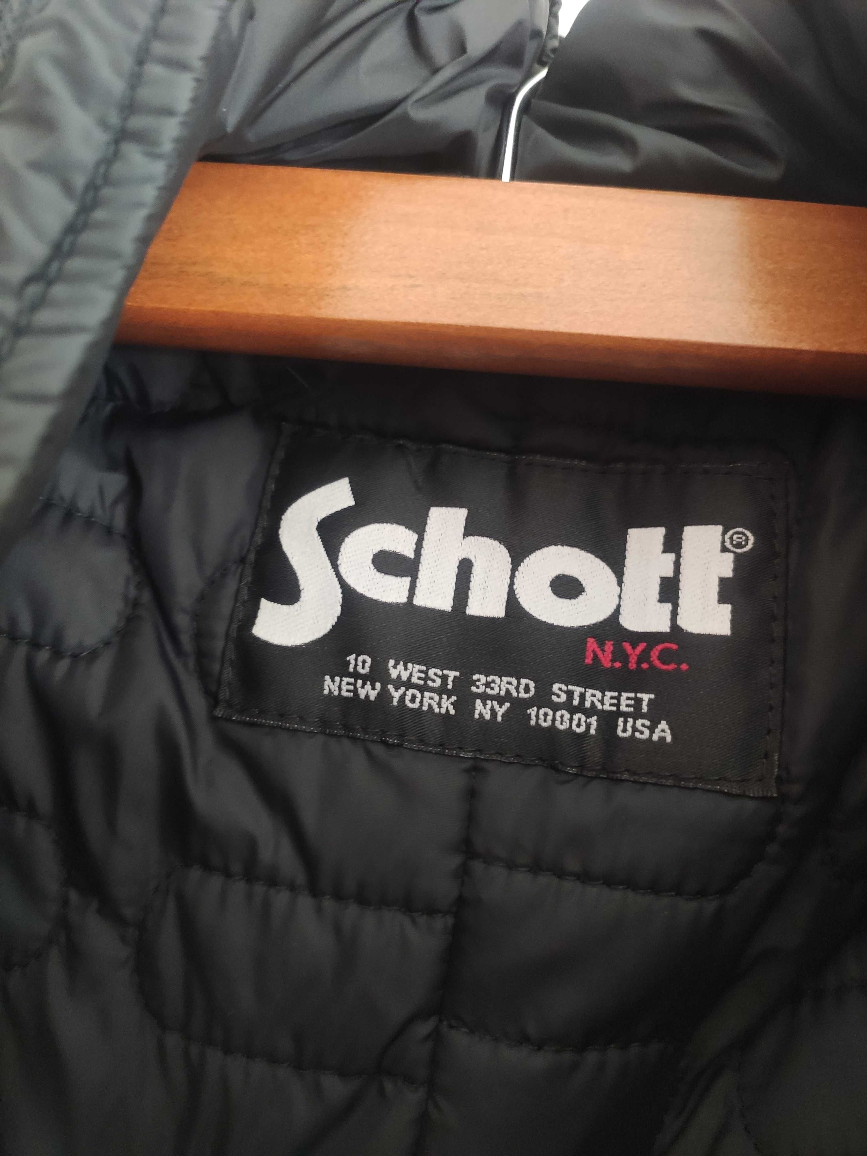 Casaco Acolchoado Preto Schott NYC