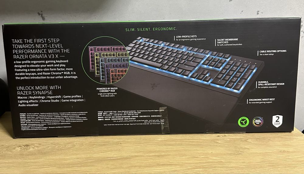 Клавіатура дротова Razer Ornata V3 X UKR USB Black