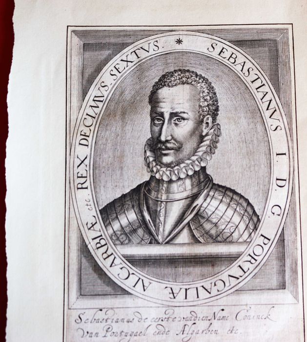 Rei D Sebastião gravura holandesa S. XVII de Nicolas de Clerck, rara