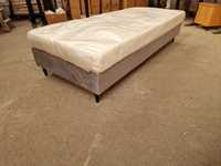 Łóżko kontynentalne pojedyncze tapicerowane 90x200cm z materacem NOWE