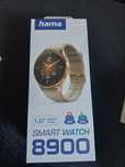 Hama Smartwatch 8900, GPS, AMOLED 43 mm, złota koperta, Beżowy pasek.