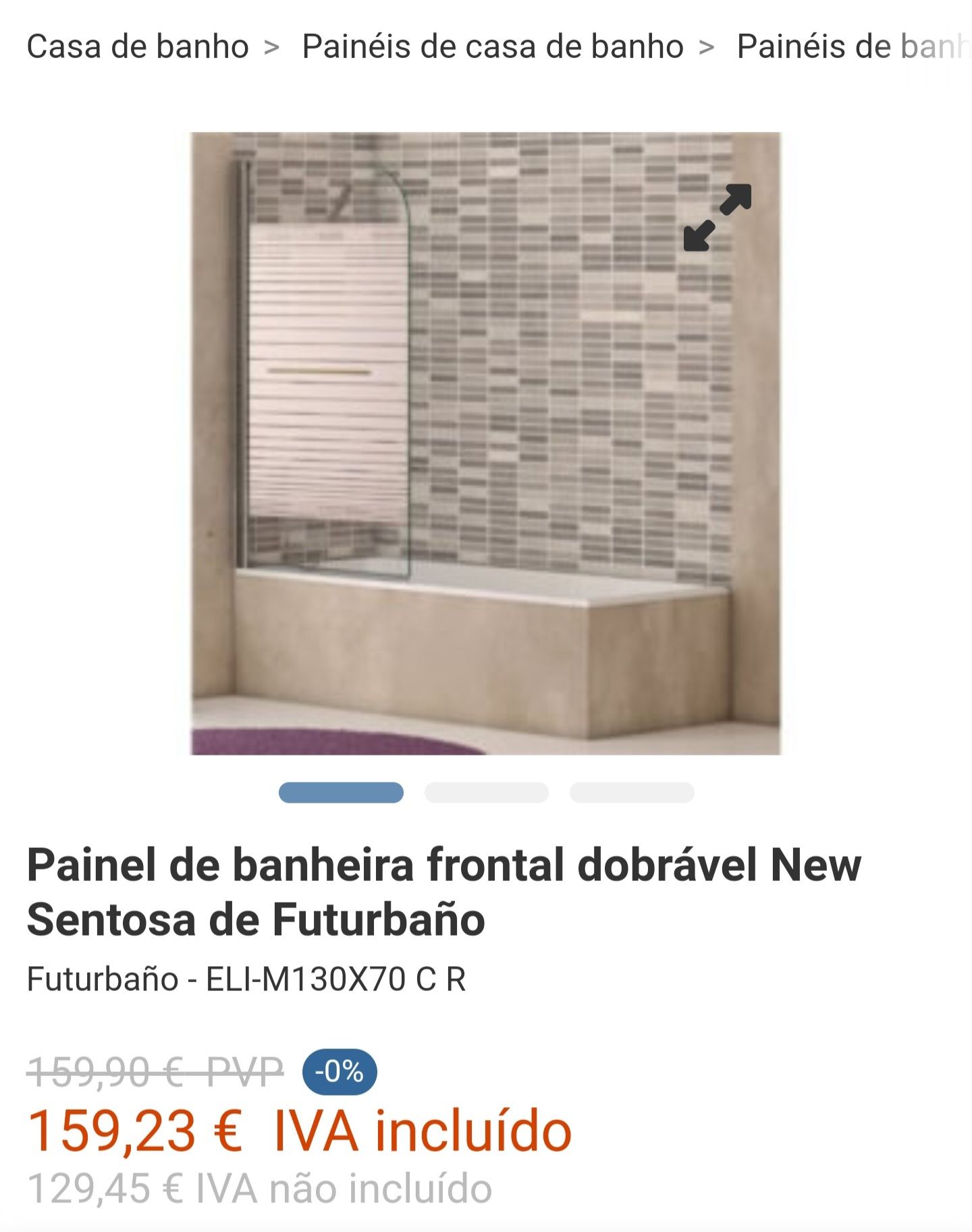 [NOVO] Painel de banheira frontal em vidro dobrável New Sentosa d