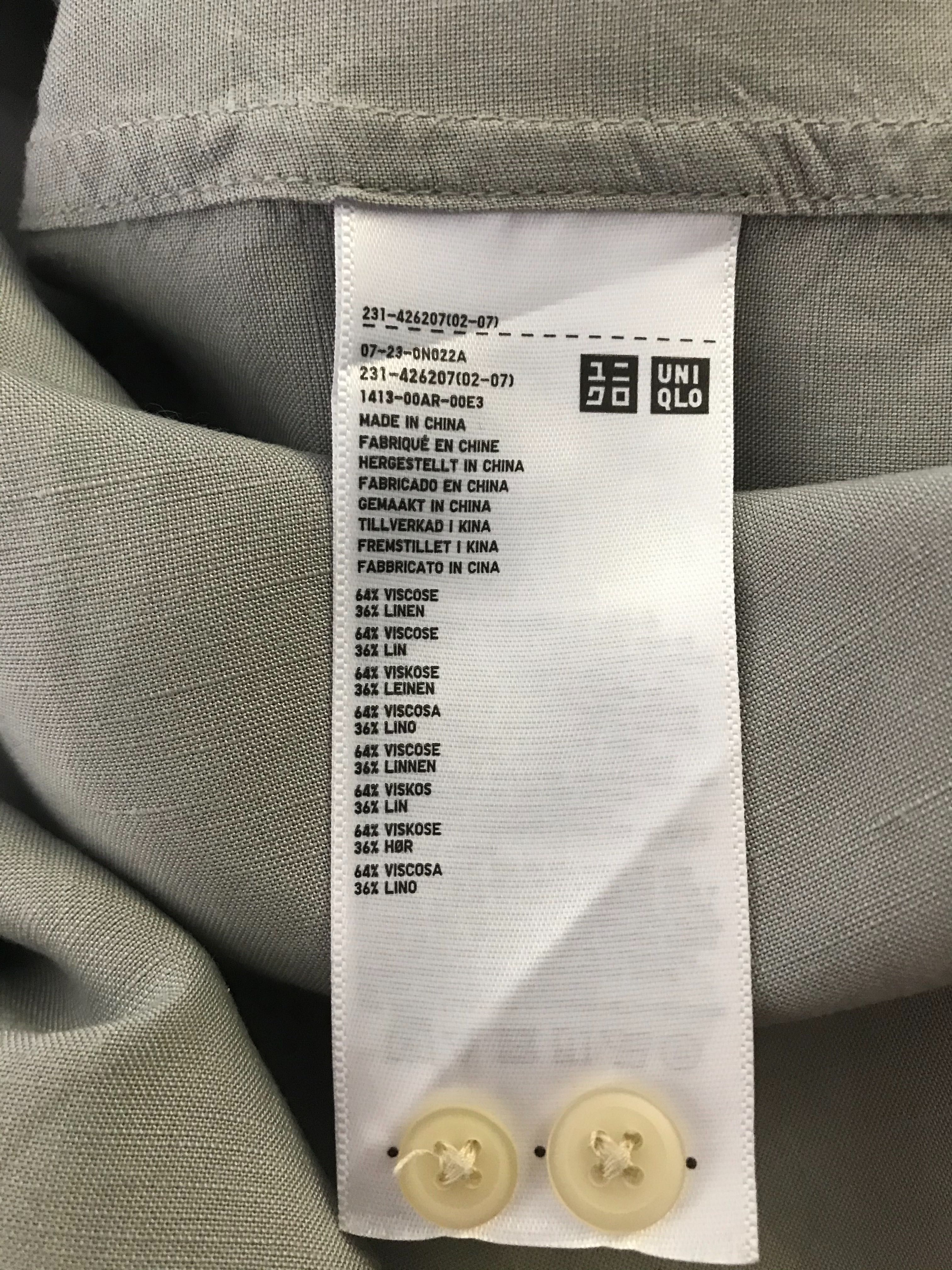 Uniqlo długa koszula damska XL len