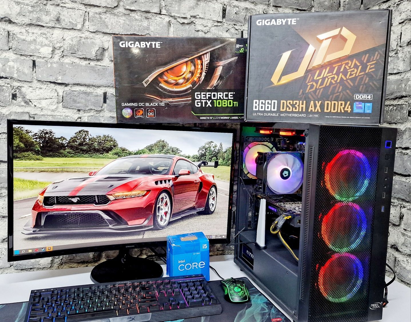 I5 12400f gtx1080ti 11gb Мощный топ Пк Dota2 Cs2 GtaV Rust Pubg WoT