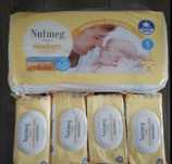 Pieluszki Nutmeg 2-5kg. + husteczki nawilżane