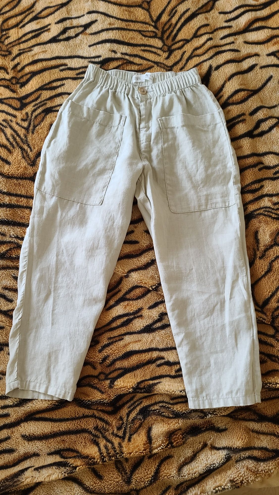 Детские льняные штаны брючки zara 110 см