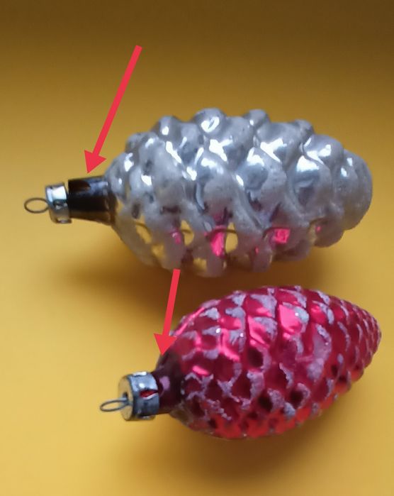 Bombki choinkowe PRL-zestaw 25 szyszek