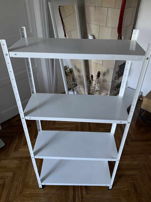 Стелаж б/в білий металевий