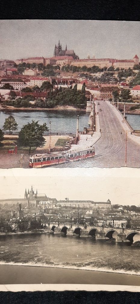 Stare pocztówki Praga Hradczany 1941 i 1960