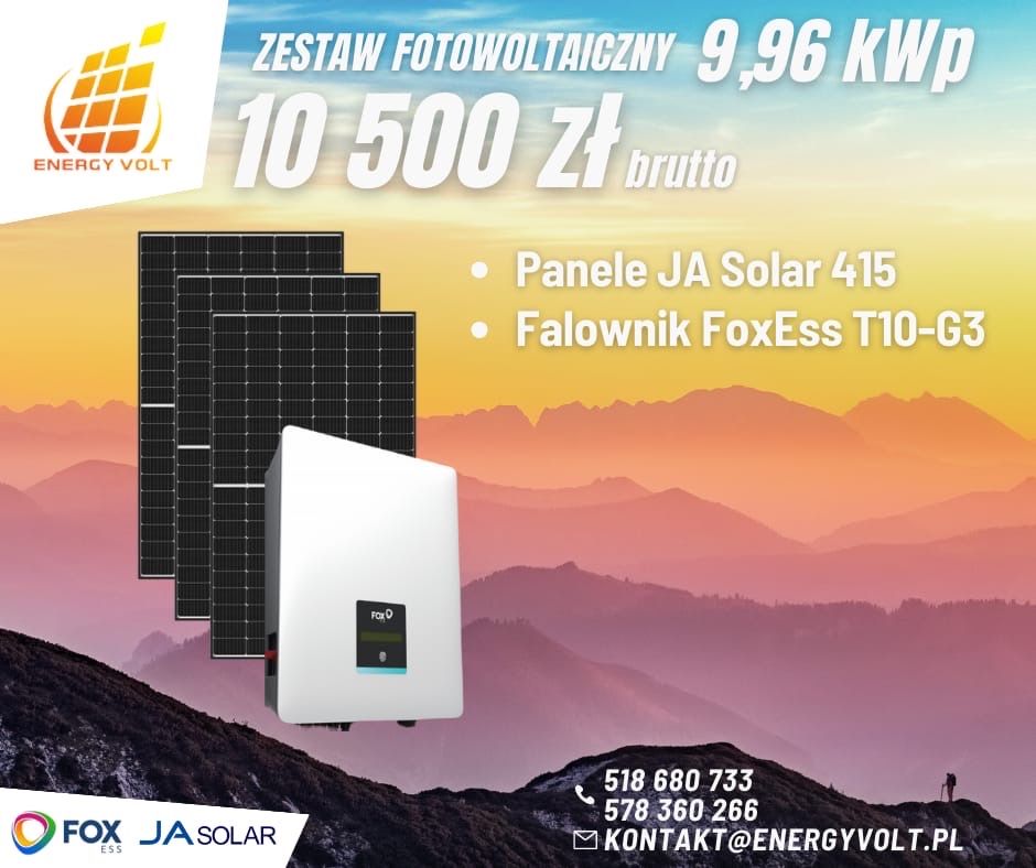 Zestaw fotowoltaiczny  9,96 kWp !!!