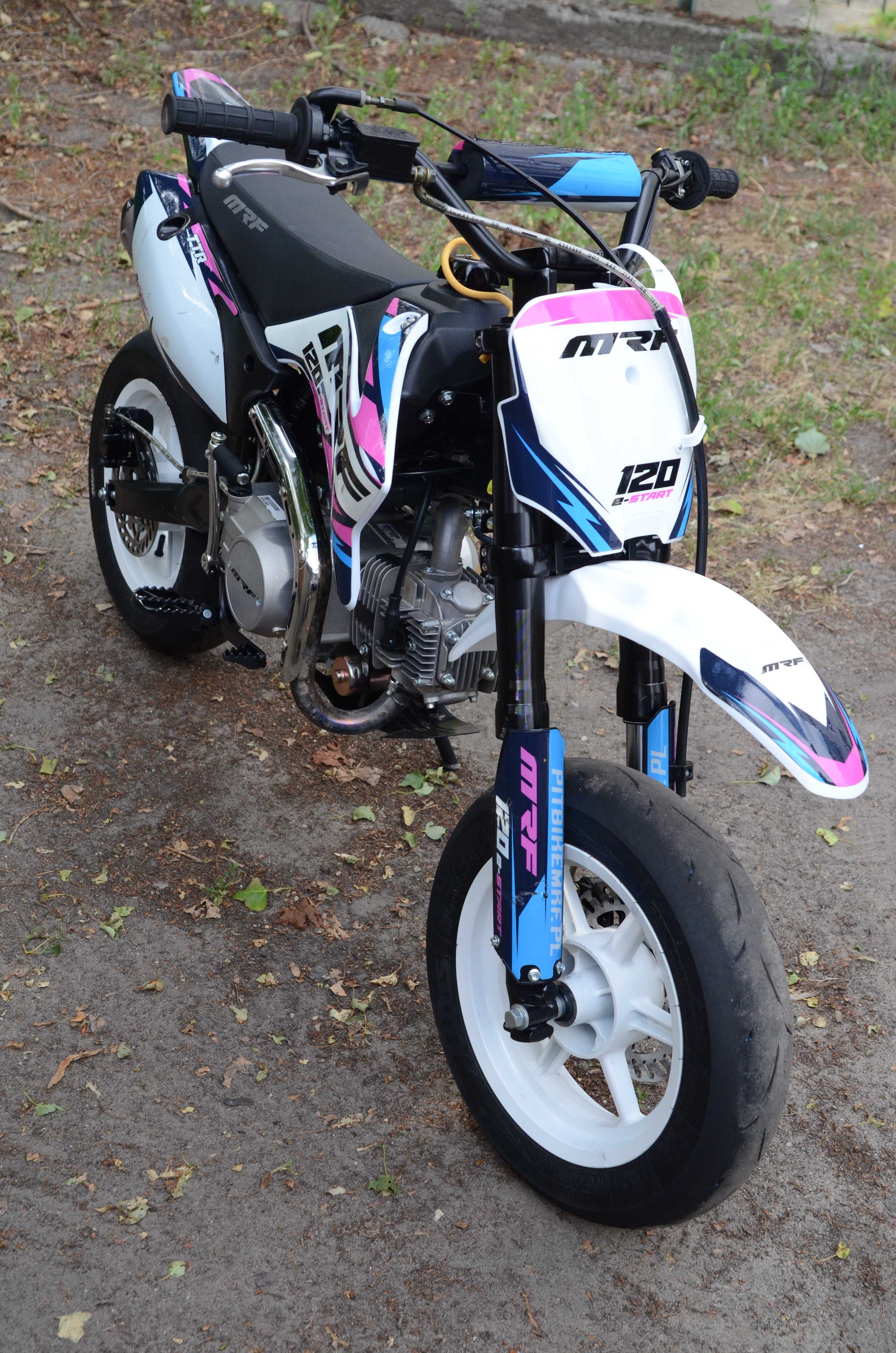 PITBIKE MRF SUPERMOTO 120 TTR e-start + komplet opon cross