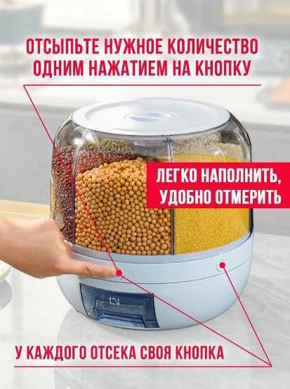 КРАЩА ЦІНА! Диспенсер для круп і сипучих продуктів з дозатором 29*28СМ