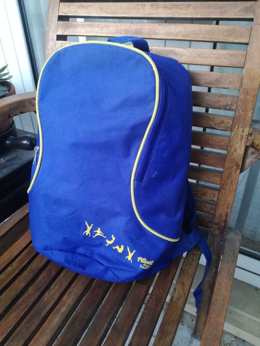 Mochila escolar azul impermeável