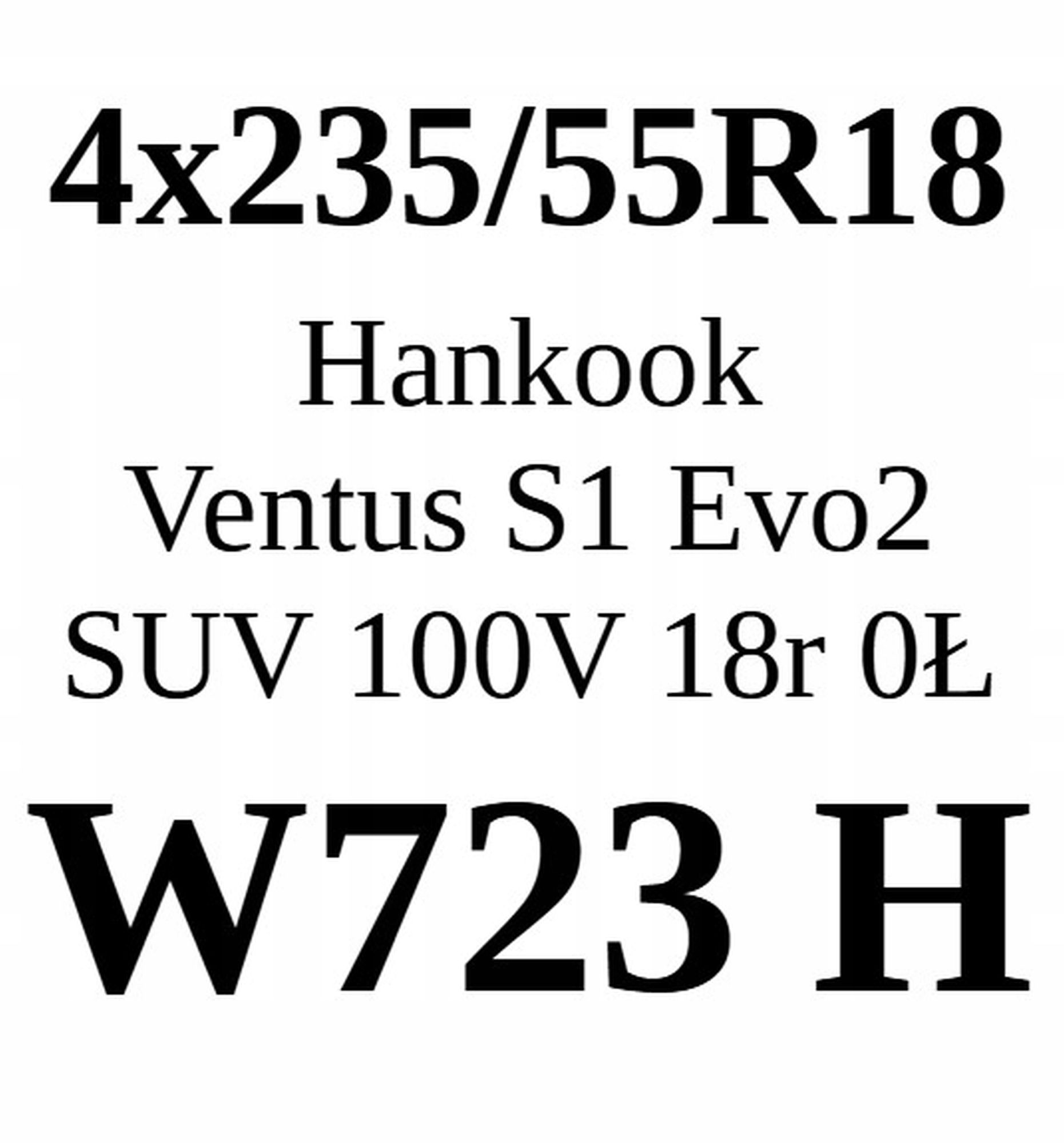 Opony 235/55/18 Hankook 4,06mm 2018r 4szt.=350zł L