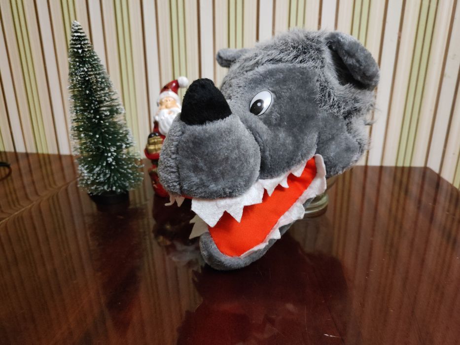 Новогодняя маска волка на утренник
