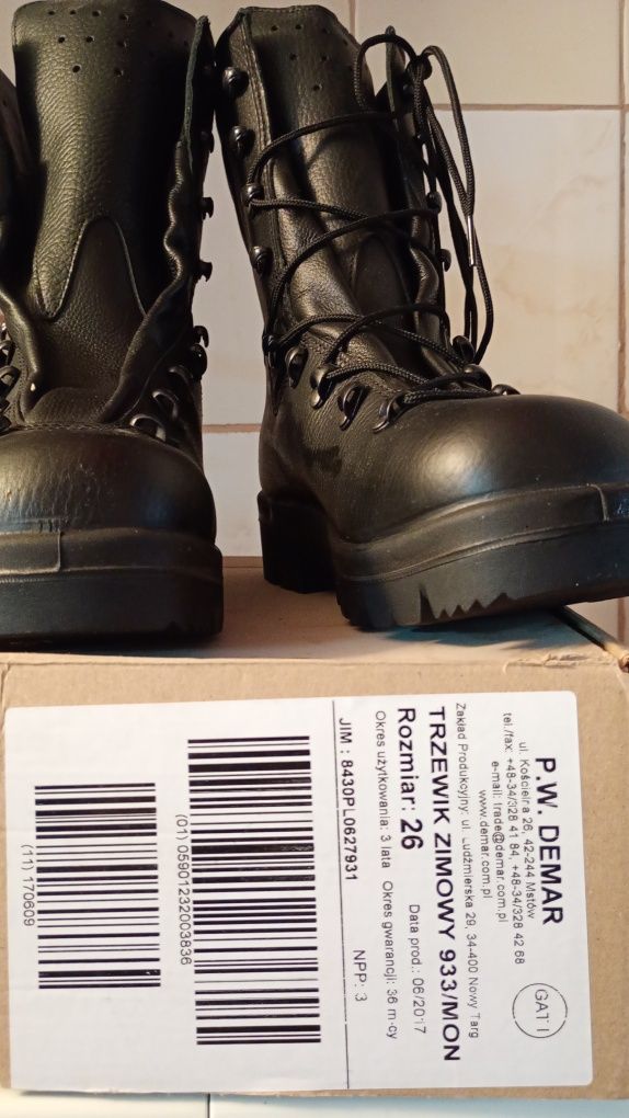 Buty wojskowe zimowe wzór. WZ 933/MON