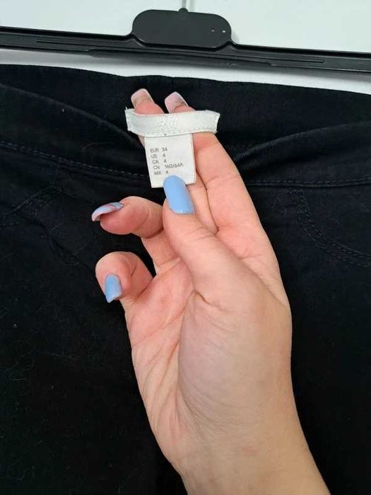 czarne rurki H&M - uniwersalny styl, rozm. 34