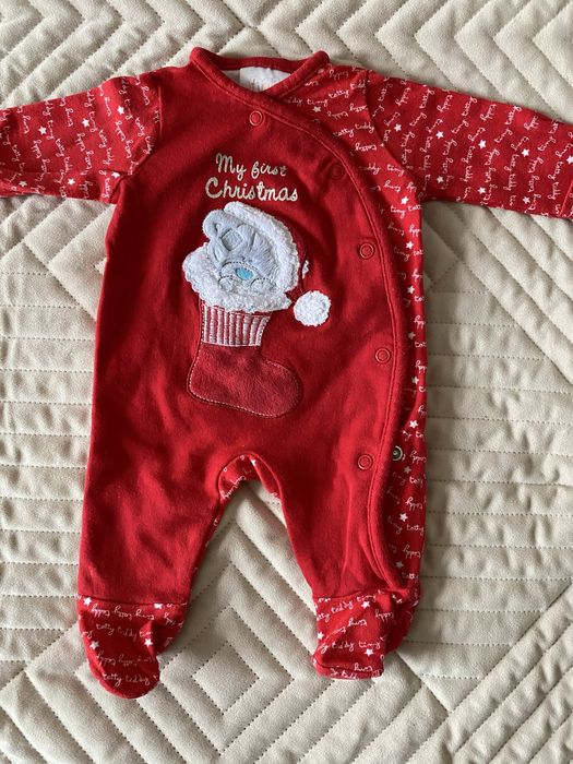 Sweterek świąteczny i body pajacyk dla noworodka