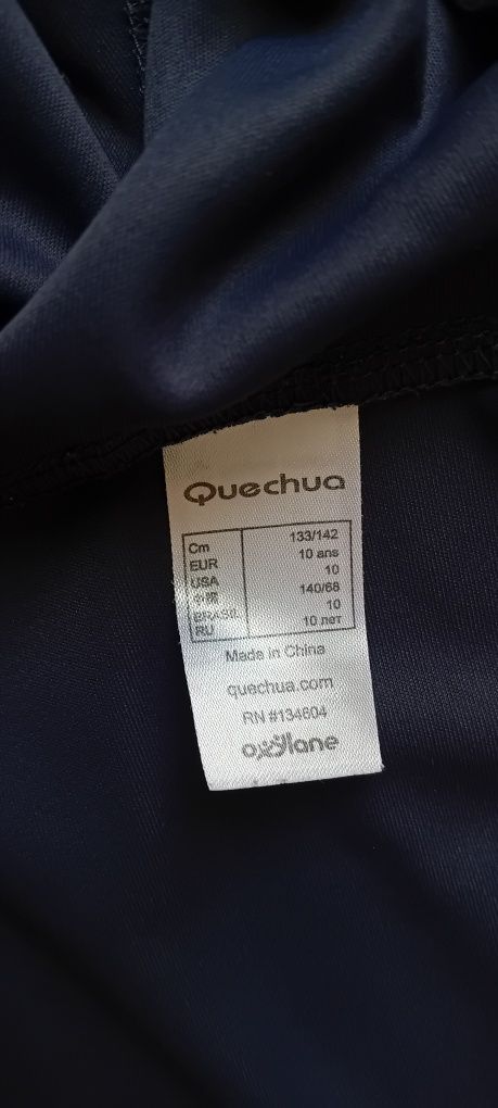 Kurtka softshell z kapturem chłopięca Quechua, rozmiar 133/142