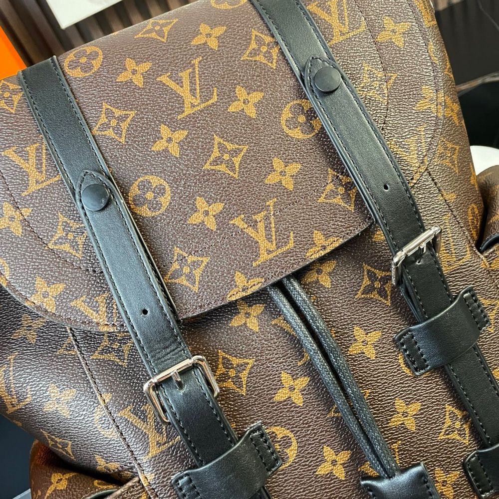 Рюкзак Louis Vuitton christopher коричневый мужской оригинал кожаный