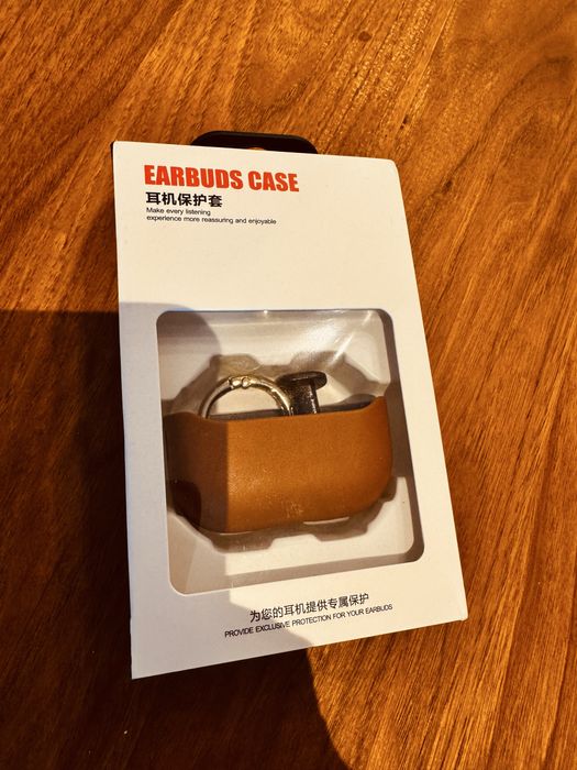 Case de proteção em couro para Airpods Pro 3 2025