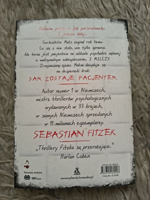 Pacjent – Sebastian Fitzek • thriller psychologiczny