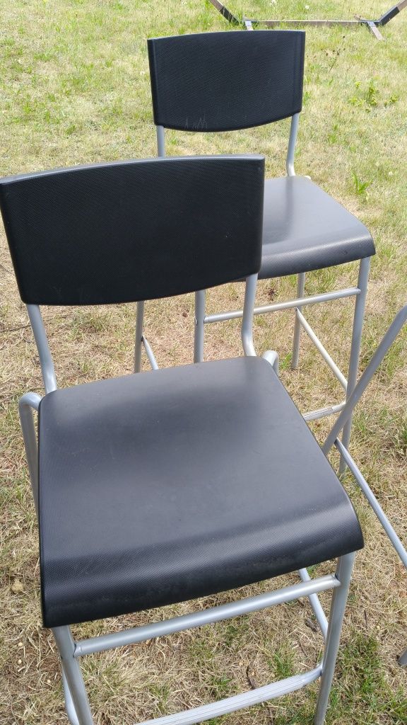 IKEA STIG Stołek barowy z oparciem czarny 74 cm 
IKEA STIG Stołek baro