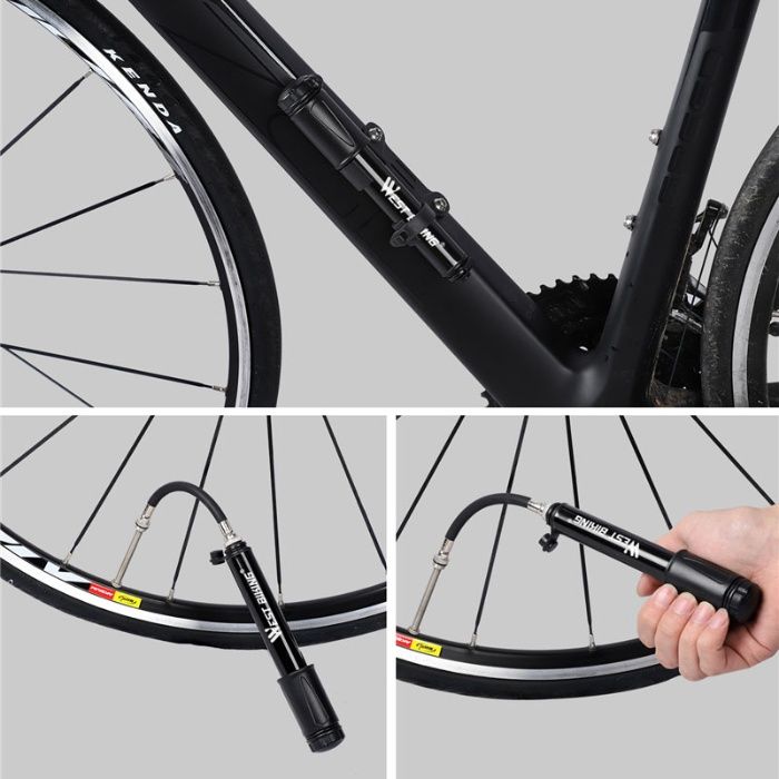 Велонасос West Biking со шлангом 100 psi 8 бар насос для велосипеда