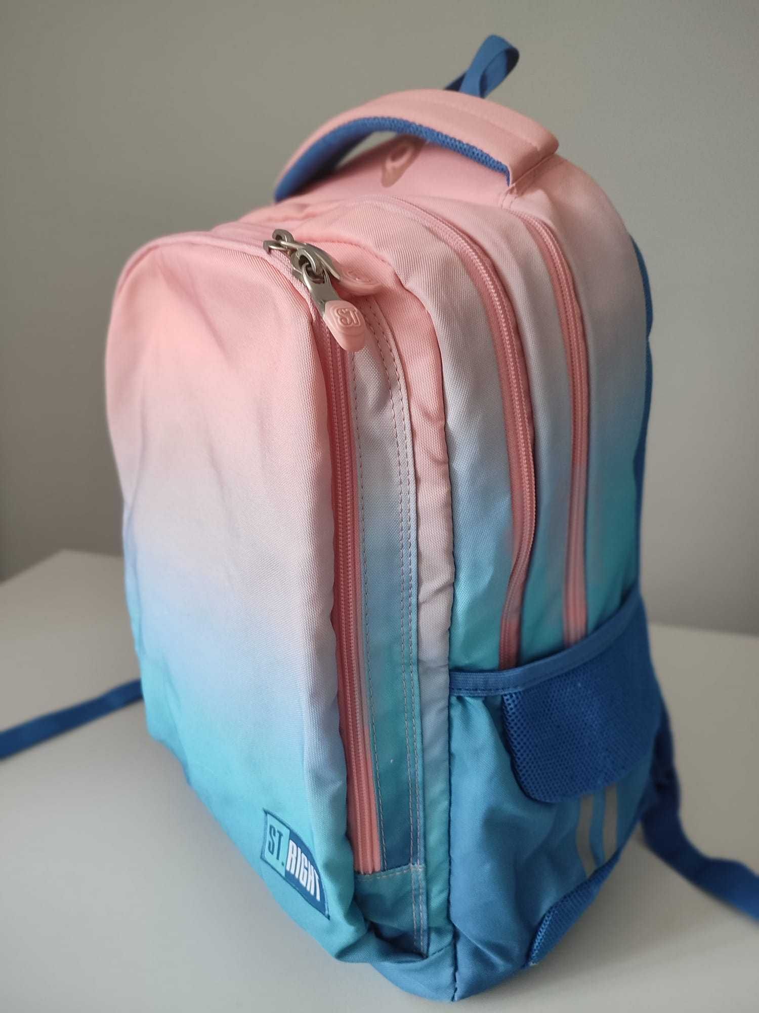 Plecak młodzieżowy dla dziewczyny ST.RIGHT LIGHT OMBRE pastelowy