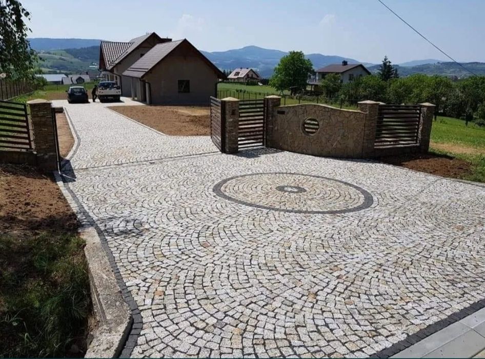 Kostka granitowa szara, Kostka brukowa, bruk, 8/11 tzw.10 łamana