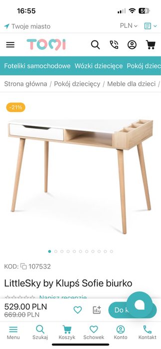 Biurko dziecięce Klups Sofie