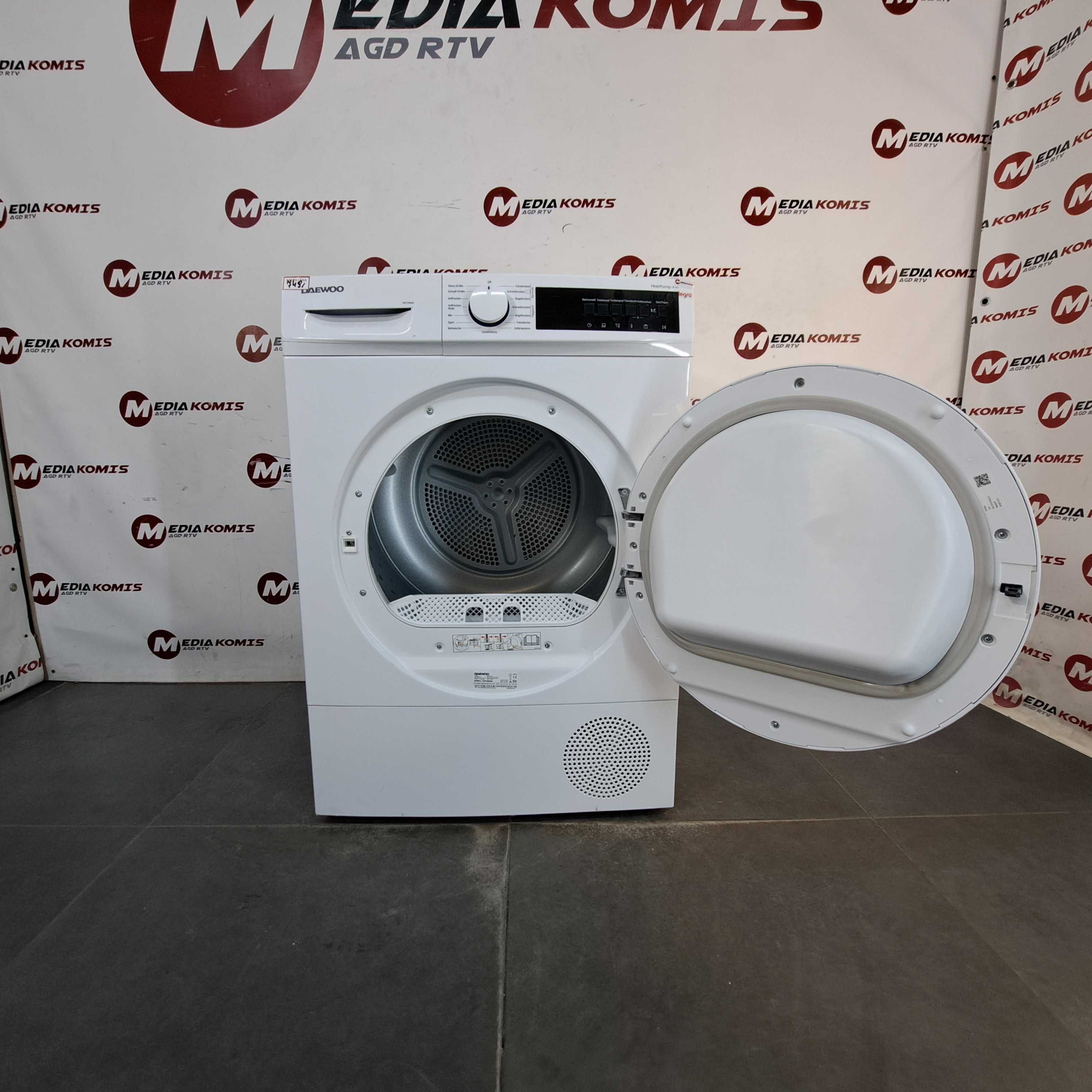 Suszarka Daewoo T8HT2W0DE [12m-cy gwar] A++/8kg/pompa ciepła/60,9cm gł