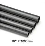 Карбонова трубка 3k twill 16*14*1000мм, 1м